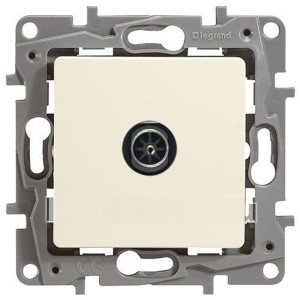 Отзывы Розетка телевизионная Legrand Etika TV проходная 15дБ, 5-862мГц, слоновая кость