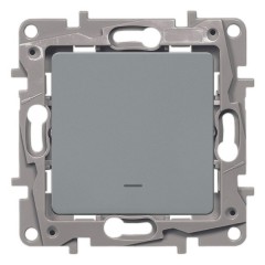 Переключатель с подсветкой Legrand Etika Plus алюминий
