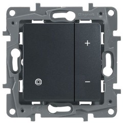 Светорегулятор нажимной Legrand Etika 400W, антрацит