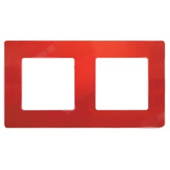 Рамка Legrand Etika 2 поста, красный