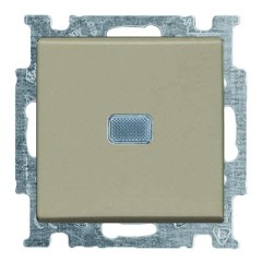 Выключатель с подсветкой, ABB Basic 55 цвет шампань (2006/1 UCGL-93)