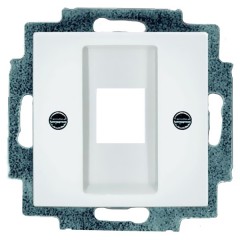 Накладка для коммуникационных розеток 0210, 0211 и 0219, ABB Basic 55 альпийский белый (2561-94)