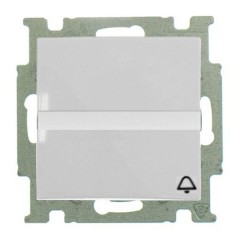 Кнопка звонковая, н.о. контакт, с полем для надписи ABB Basic 55 цвет белый шале (2026 UCN/KL-96)