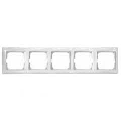 Рамка ABB Basic 55 5 постов цвет белый шале (2515-96)
