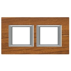 Рамка 2-ая горизонтальный монтаж Axolute Bticino Тиковое дерево