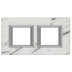 Рамка 2-ая горизонтальный монтаж Axolute Bticino Мрамор Каррара Рамка 2-ая горизонтальный монтаж Axolute Bticino Мрамор Каррара