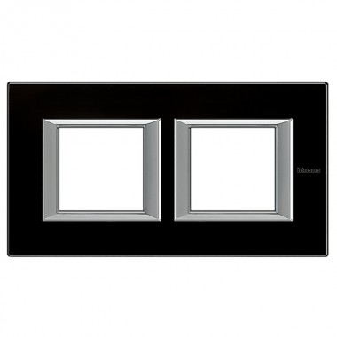 Отзывы Рамка 2-ая горизонтальный монтаж Axolute Bticino Черное стекло