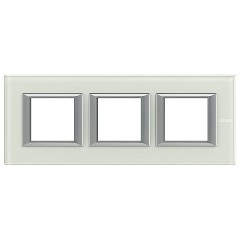 Рамка 3-ая горизонтальный монтаж Axolute Bticino Whice стекло