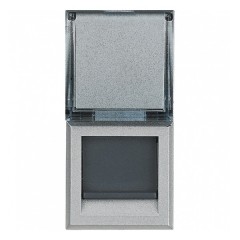Компьютерная розетка RJ45 UTP 1 модуль категория 6 Axolute Алюминий