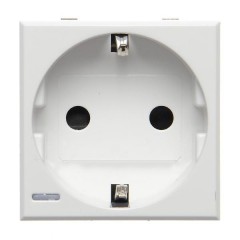 Розетка 2К+З 10/16А 220В винтовые клеммы Axolute Белый