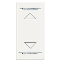 Клавиши с символами для системы автоматизации для 2 функций 1м ВВЕРХ-ВНИЗ Bticino Axolute белый