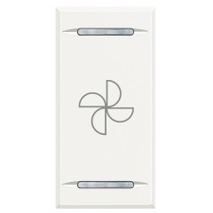 Клавиши с символами для системы автоматизации для 2 функций 1м"вентилятор" Bticino Axolute белый