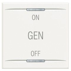 Клавиши с символами для системы автоматизации для 2 функций  2м ON-OFF-GEN Bticino Axolute белый