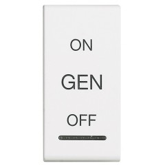 Клавиши с символами системы автоматизации для 2 функций  1м ON-OFF-GEN Bticino LivingLight белый