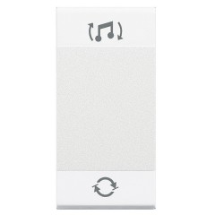 Подсвечиваемая клавиша, функции звуковой системы 1м Bticino MyHOME LivingLight белый