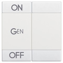 Клавиши с символами для автоматизации для 2 функций  2м ON-OFF-GEN Bticino LivingLight белый