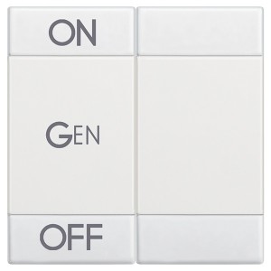 Купить Клавиши с символами для автоматизации для 2 функций  2м ON-OFF-GEN Bticino LivingLight белый