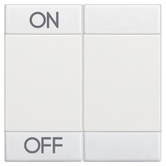 Клавиши с символами для системы автоматизации для 2 функций  2м ON-OFF Bticino LivingLight белый