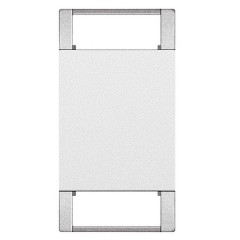 Клавиша с 2 отверстиями для вставки символа 1 модуль Bticino MyHOME LivingLight белый