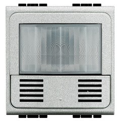 Комбинированный датчик движения (ИК+ультразвук) Bticino LivingLight алюминий