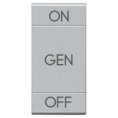 Клавиши с символами системы автоматизации для 2 функций  1м ON-OFF-GEN Bticino LivingLight алюминий