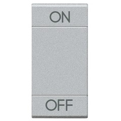 Клавиши с символами системы автоматизации для 2 функций  1м ON-OFF Bticino LivingLight алюминий