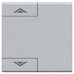 Клавиши с символами для автоматизации для 2 функций 2м ВВЕРХ-ВНИЗ Bticino LivingLight алюминий