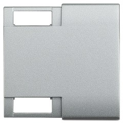 Клавиша с 2 отверстиями для вставки символа 2 модуля Bticino MyHOME LivingLight алюминий