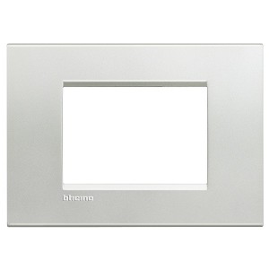 LivingLight Рамка прямоугольная, 3 модуля, цвет Серебро