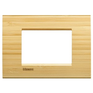 LivingLight Рамка прямоугольная, 3 модуля, цвет Бамбук
