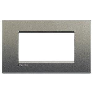 LivingLight Рамка прямоугольная, 4 модуля, цвет Серый шелк
