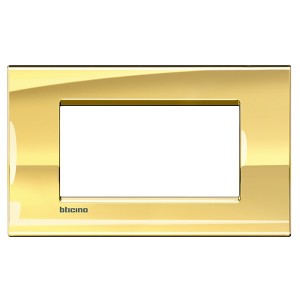 Обзор LivingLight Рамка прямоугольная, 4 модуля, цвет Золото