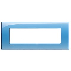 Рамка прямоугольная, 7 модулей LivingLight Голубой