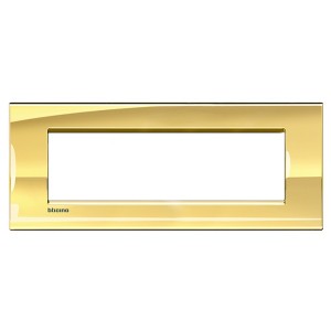 LivingLight Рамка прямоугольная, 7 модулей, цвет Золото