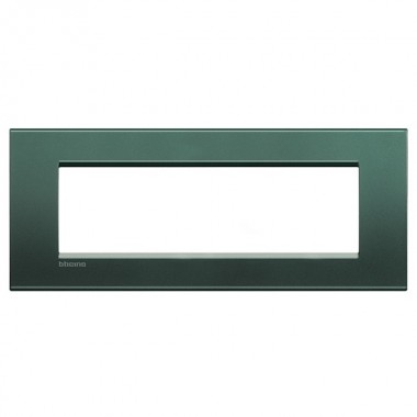 Купить LivingLight Рамка прямоугольная, 7 модулей, цвет Зеленый шелк