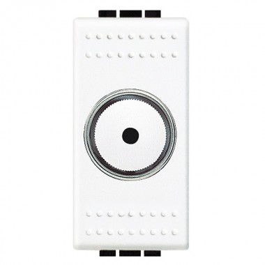 Купить Светорегулятор поворотный с переключателем 60-500 Вт 1 модуль LivingLight Белый