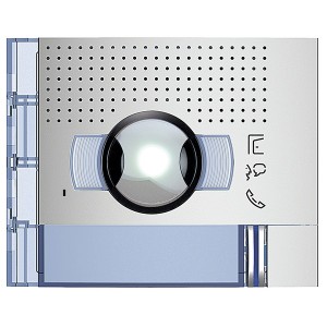 Лицевая панель аудио-видео модуля ш/у + 1 кнопка вызова, цвет allmetal