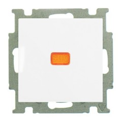 Переключатель с подсветкой  ABB Basic 55 альпийский белый (2006/6 UCK-94)