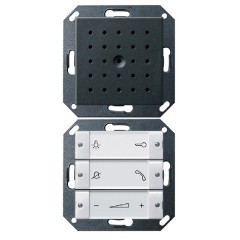 Внутренняя квартирная аудиостанция hand free скрытого монтажа Gira System 55 Антрацит