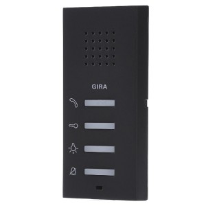 Квартирная аудиостанция накладного монтажа Gira System 55 Антрацит