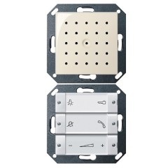 Внутренняя квартирная аудиостанция hand free скрытого монтажа Gira System 55 Крем глянцевый