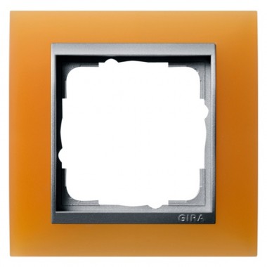 Отзывы Рамка 1-ая Gira Event Матово-Оранжевый цвет вставки Алюминий