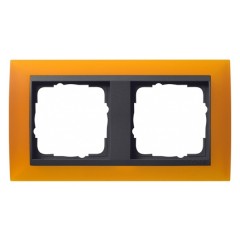 Рамка 2-ая Gira Event Матово-Янтарный цвет вставки Антрацит
