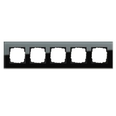 Рамка 5-ая Gira Esprit Черное стекло