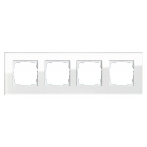 Рамка 4-ая Gira Esprit Белое стекло