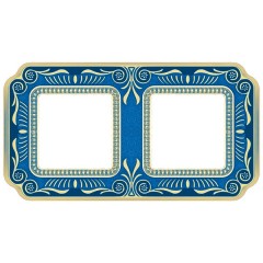 Рамка 2-ная Fede Firenze Smalto Italiano, blue sapphire