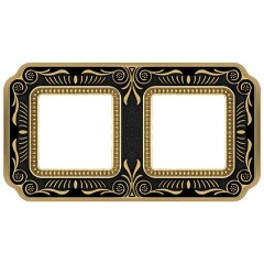 Рамка 2-ная Fede Firenze Smalto Italiano, jet black