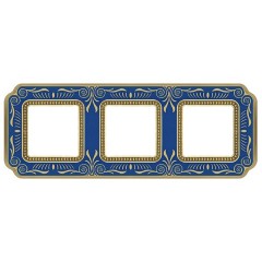 Рамка 3-ная Fede Firenze Smalto Italiano, blue sapphire