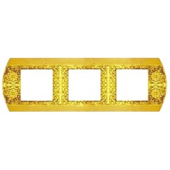 Рамка на 3 поста гор/верт Sanremo Fede bright gold