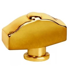 Поворотная ручка овального типа с кнопкой Fede Real gold